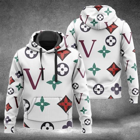 white hoodie lv|louis vuitton hoodie women.